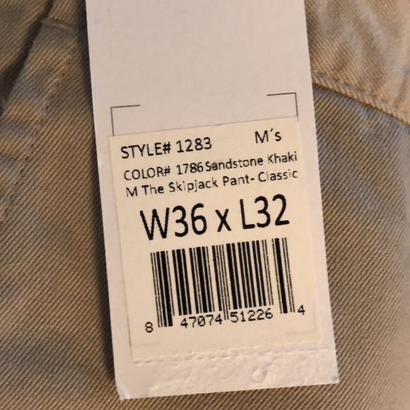 NWT Southern Tide Skipjack Classic Fit Pant in Sandstone Khaki 36x 32 - Picture 3 of 3